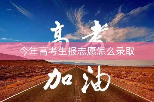 今年高考生报志愿怎么录取