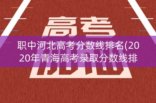 职中河北高考分数线排名(2020年青海高考录取分数线排名)