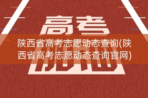陕西省高考志愿动态查询(陕西省高考志愿动态查询官网)