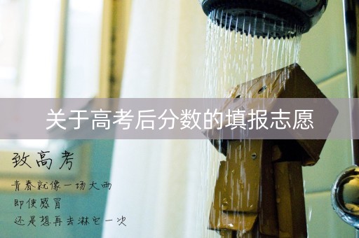 关于高考后分数的填报志愿