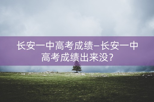 长安一中高考成绩—长安一中高考成绩出来没？