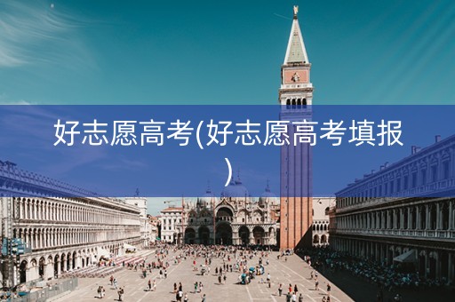 好志愿高考(好志愿高考填报)