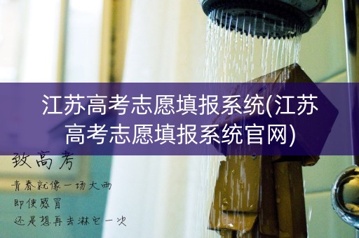 江苏高考志愿填报系统(江苏高考志愿填报系统官网)