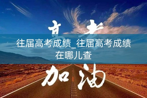 往届高考成绩_往届高考成绩在哪儿查