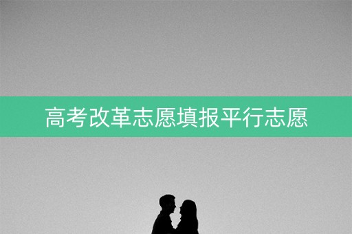 高考改革志愿填报平行志愿