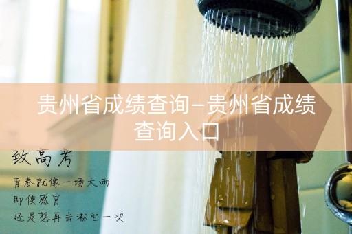 贵州省成绩查询—贵州省成绩查询入口