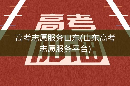 高考志愿服务山东(山东高考志愿服务平台)