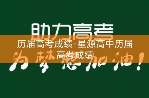历届高考成绩-星源高中历届高考成绩