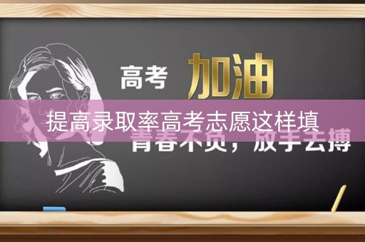 提高录取率高考志愿这样填