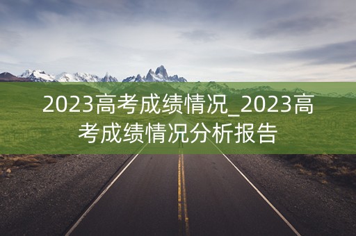 2023高考成绩情况_2023高考成绩情况分析报告
