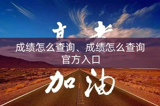 成绩怎么查询、成绩怎么查询官方入口