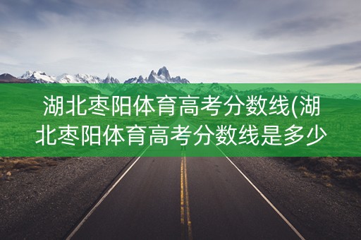 湖北枣阳体育高考分数线(湖北枣阳体育高考分数线是多少)