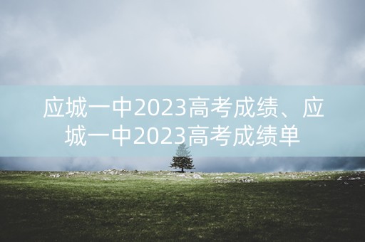 应城一中2023高考成绩、应城一中2023高考成绩单