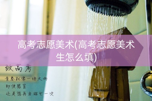 高考志愿美术(高考志愿美术生怎么填)