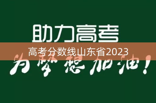 高考分数线山东省2023