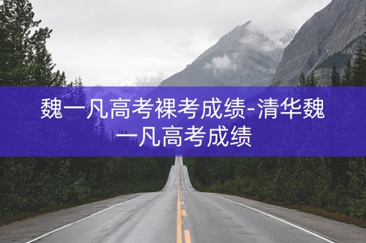 魏一凡高考裸考成绩-清华魏一凡高考成绩
