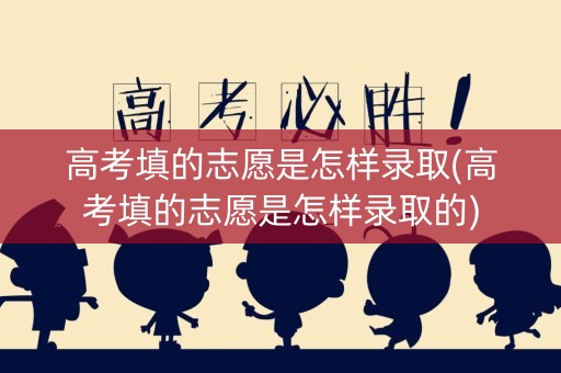 高考填的志愿是怎样录取(高考填的志愿是怎样录取的)