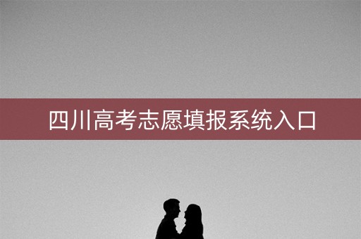 四川高考志愿填报系统入口