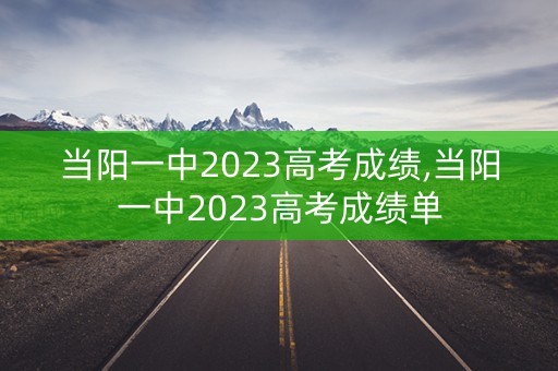 当阳一中2023高考成绩,当阳一中2023高考成绩单