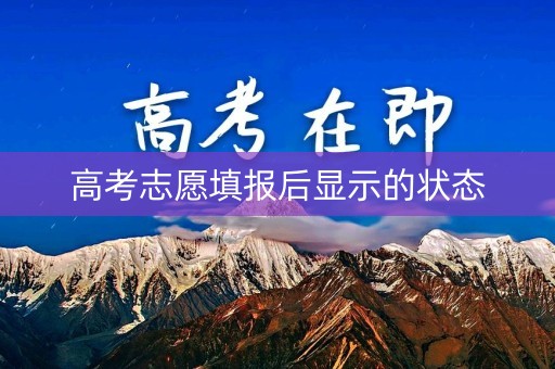 高考志愿填报后显示的状态