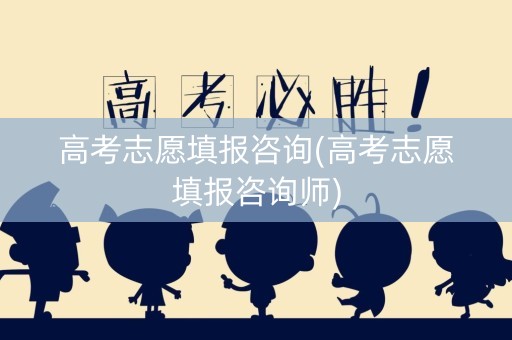 高考志愿填报咨询(高考志愿填报咨询师)