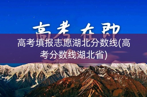 高考填报志愿湖北分数线(高考分数线湖北省)