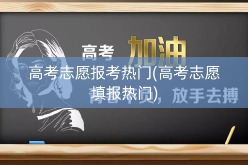 高考志愿报考热门(高考志愿填报热门)