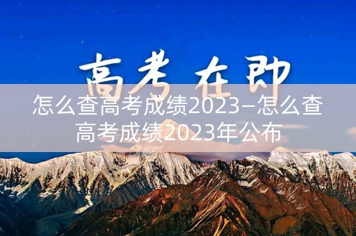 怎么查高考成绩2023—怎么查高考成绩2023年公布