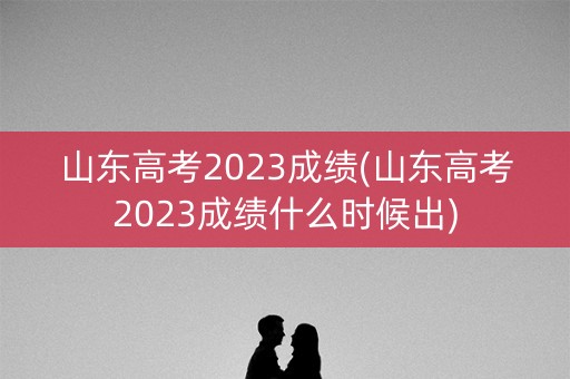 山东高考2023成绩(山东高考2023成绩什么时候出)