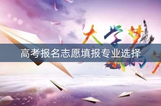 高考报名志愿填报专业选择