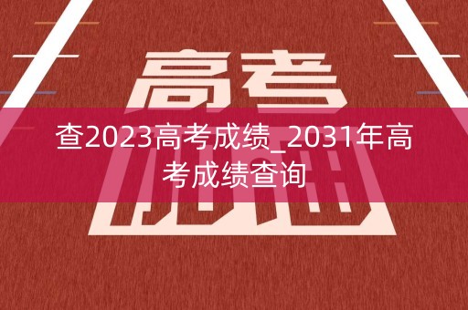 查2023高考成绩_2031年高考成绩查询