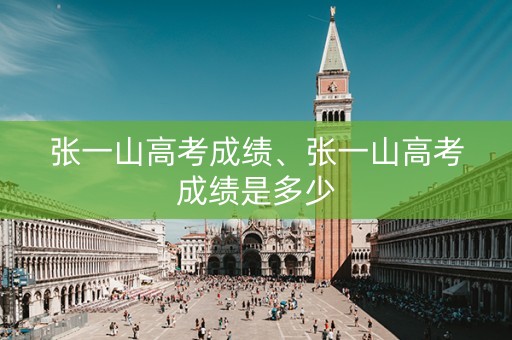 张一山高考成绩、张一山高考成绩是多少