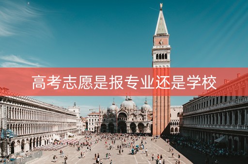 高考志愿是报专业还是学校