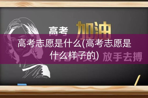 高考志愿是什么(高考志愿是什么样子的)