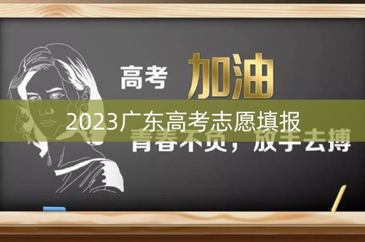 2023广东高考志愿填报