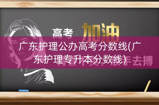 广东护理公办高考分数线(广东护理专升本分数线)