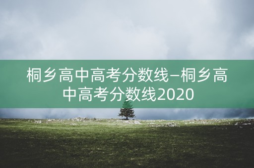 桐乡高中高考分数线—桐乡高中高考分数线2020
