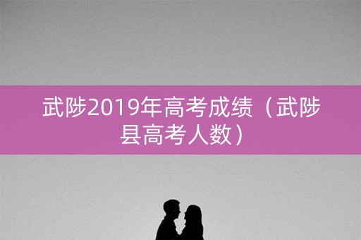 武陟2019年高考成绩（武陟县高考人数）