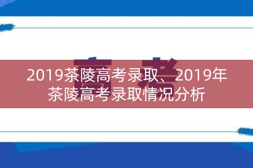 2019茶陵高考录取、2019年茶陵高考录取情况分析