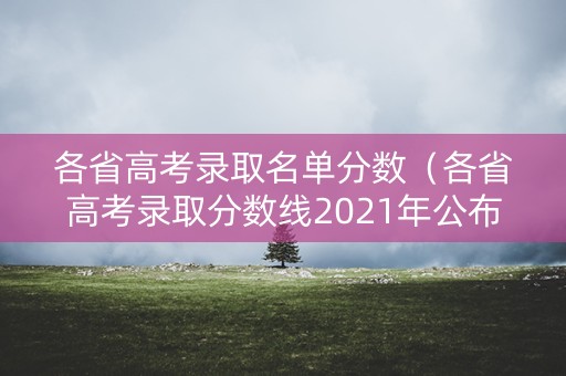 各省高考录取名单分数（各省高考录取分数线2021年公布）