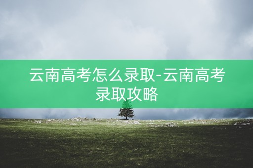 云南高考怎么录取-云南高考录取攻略