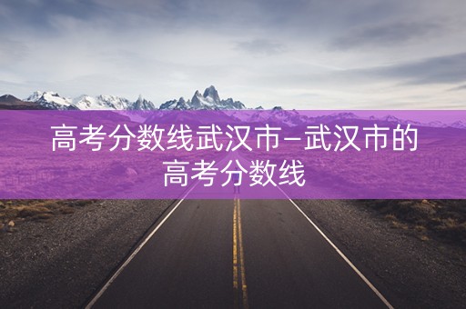 高考分数线武汉市—武汉市的高考分数线