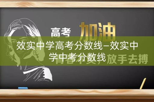 效实中学高考分数线—效实中学中考分数线