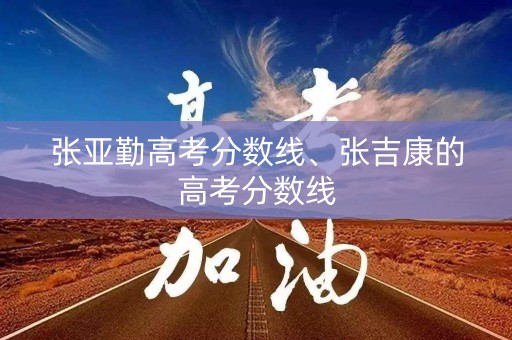 张亚勤高考分数线、张吉康的高考分数线