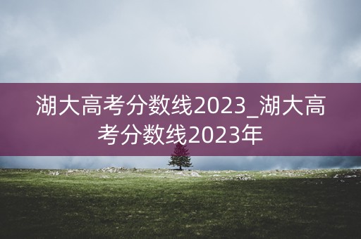 湖大高考分数线2023_湖大高考分数线2023年 湖大高考分数线2023_湖大高考分数线2023年