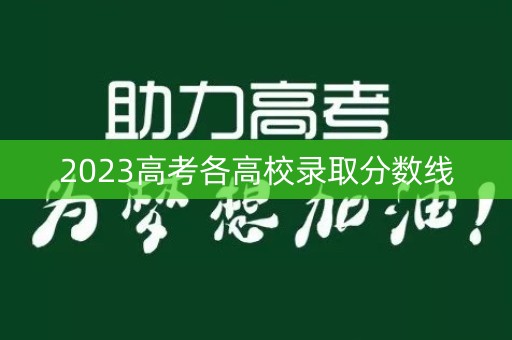 2023高考各高校录取分数线 2023高考各高校录取分数线