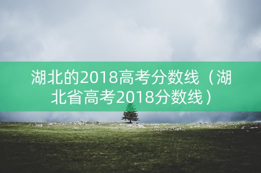 湖北的2018高考分数线（湖北省高考2018分数线）