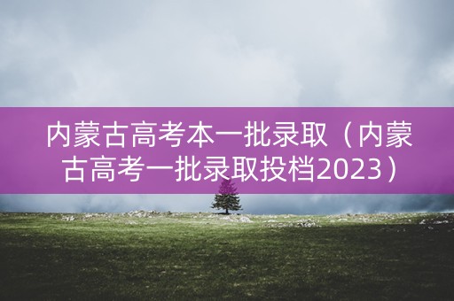 内蒙古高考本一批录取（内蒙古高考一批录取投档2023）