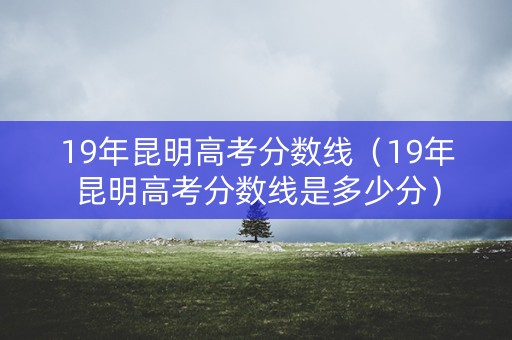 19年昆明高考分数线(19年昆明高考分数线是多少分) 19年昆明高考分数线(19年昆明高考分数线是多少分)