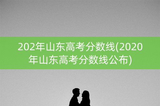 202年山东高考分数线(2020年山东高考分数线公布)